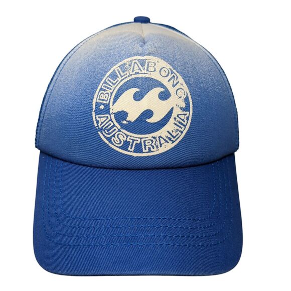 Billabong Australia Snapback Trucker Hat Blue OSFA Adjustable Mesh Back 6 Panel - Picture 1 of 9